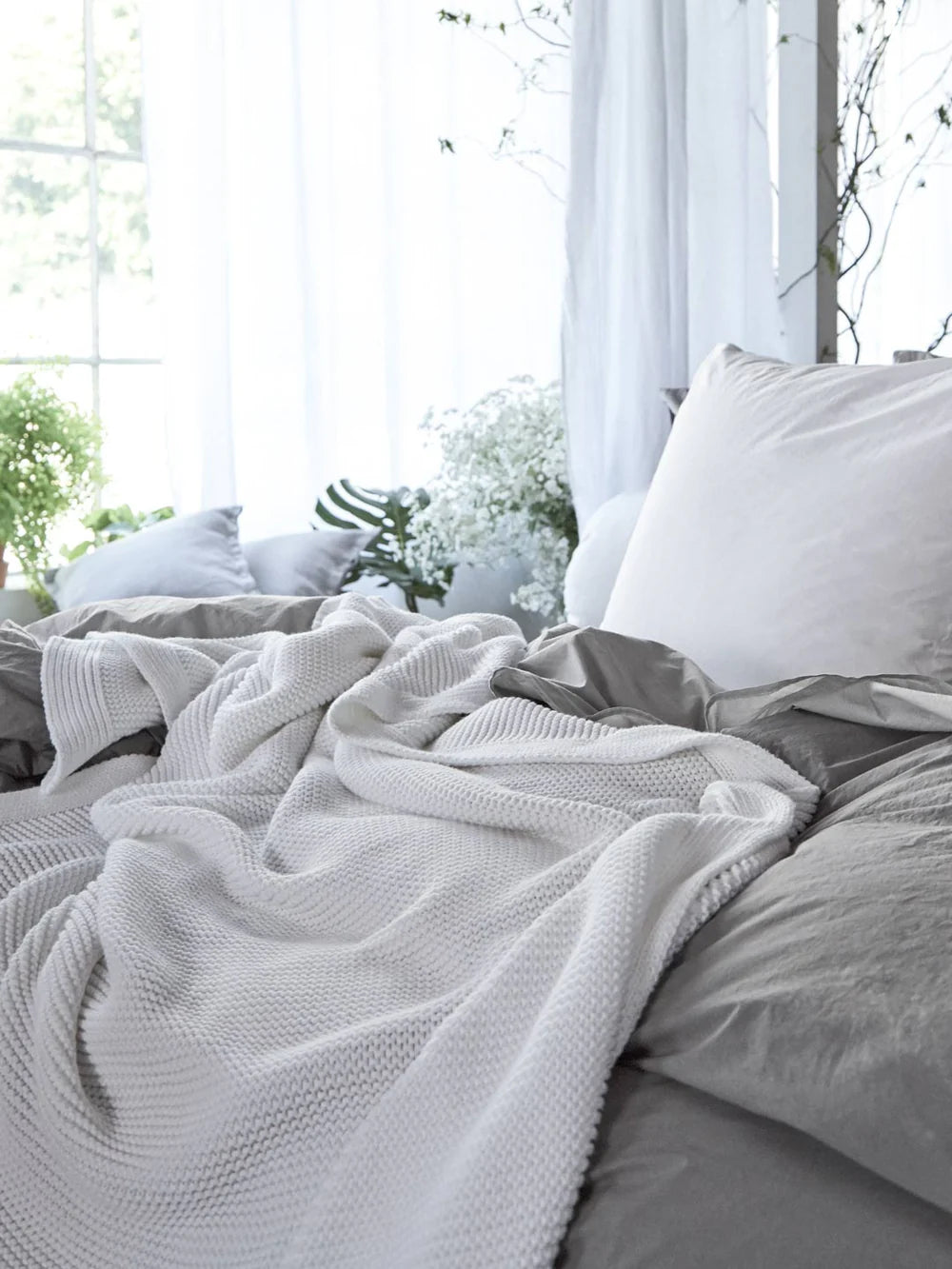 Cotton Waffle Throw Blanket