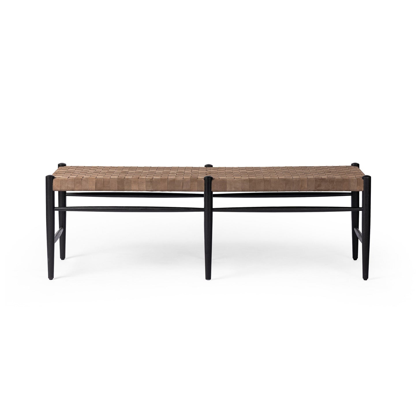 Suede 6-Legged Bench - Coffee