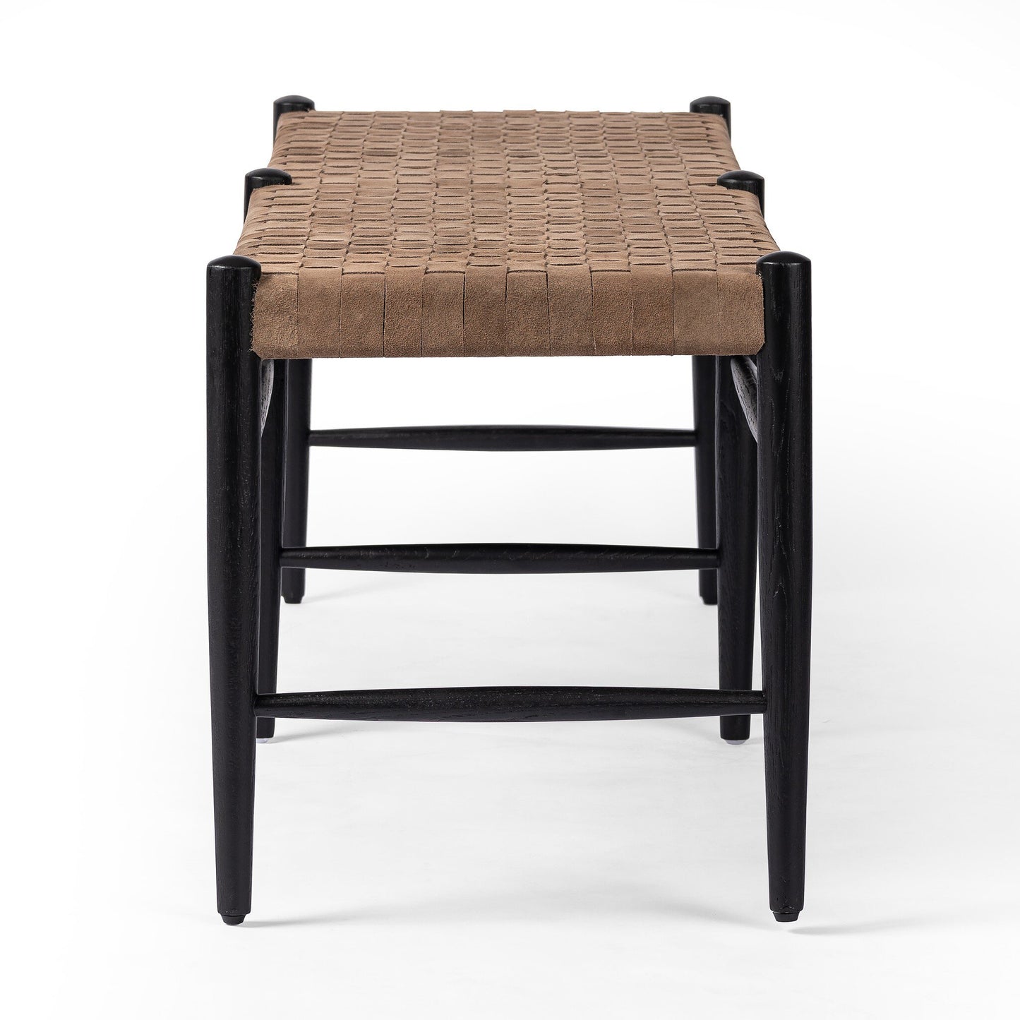 Suede 6-Legged Bench - Coffee