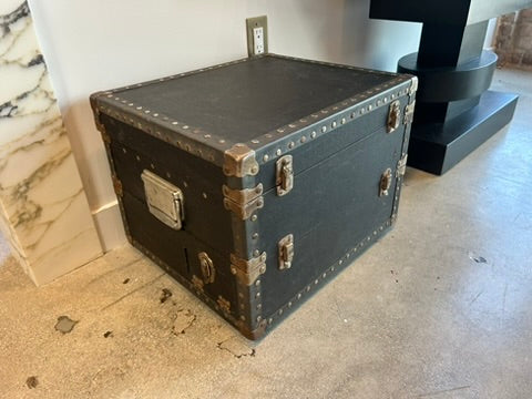 Vintage Leather Storage Trunk
