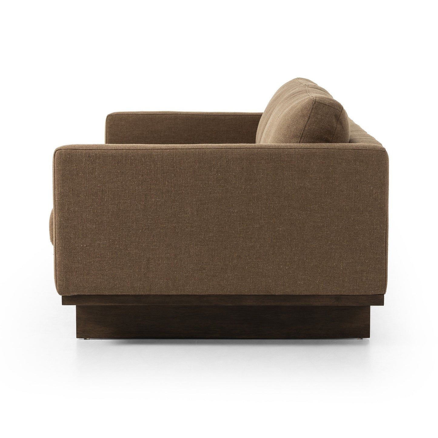 Linen Cotton Blend Sofa - Light Brown