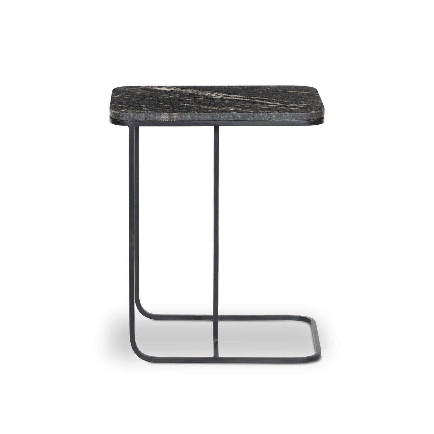 Marble End Table - Black