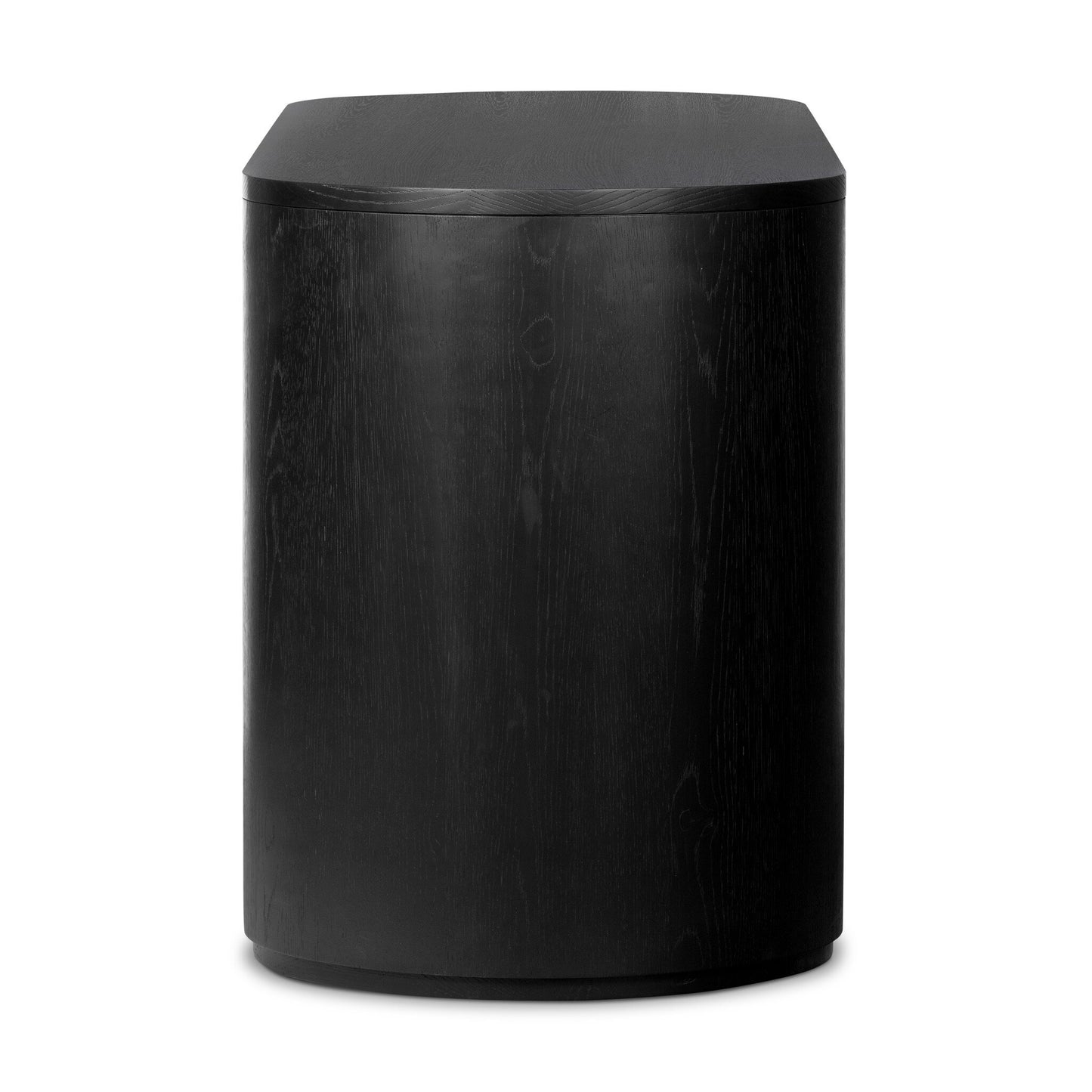 Curved Ebony Oak Desk - Black