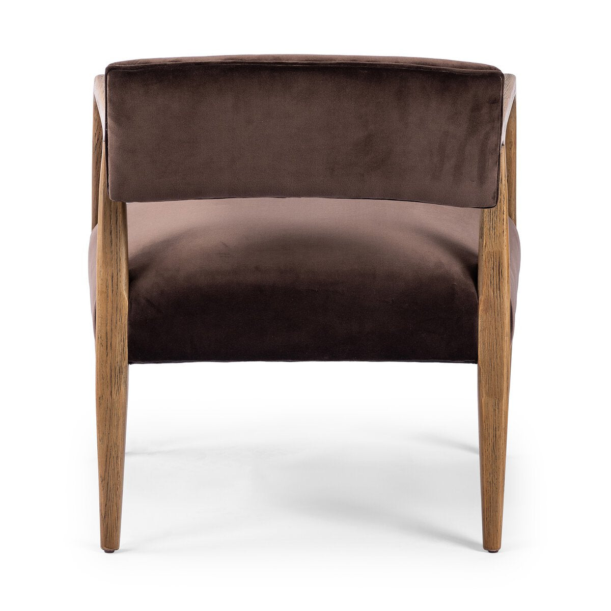 Angular Velvet Lounge Chair