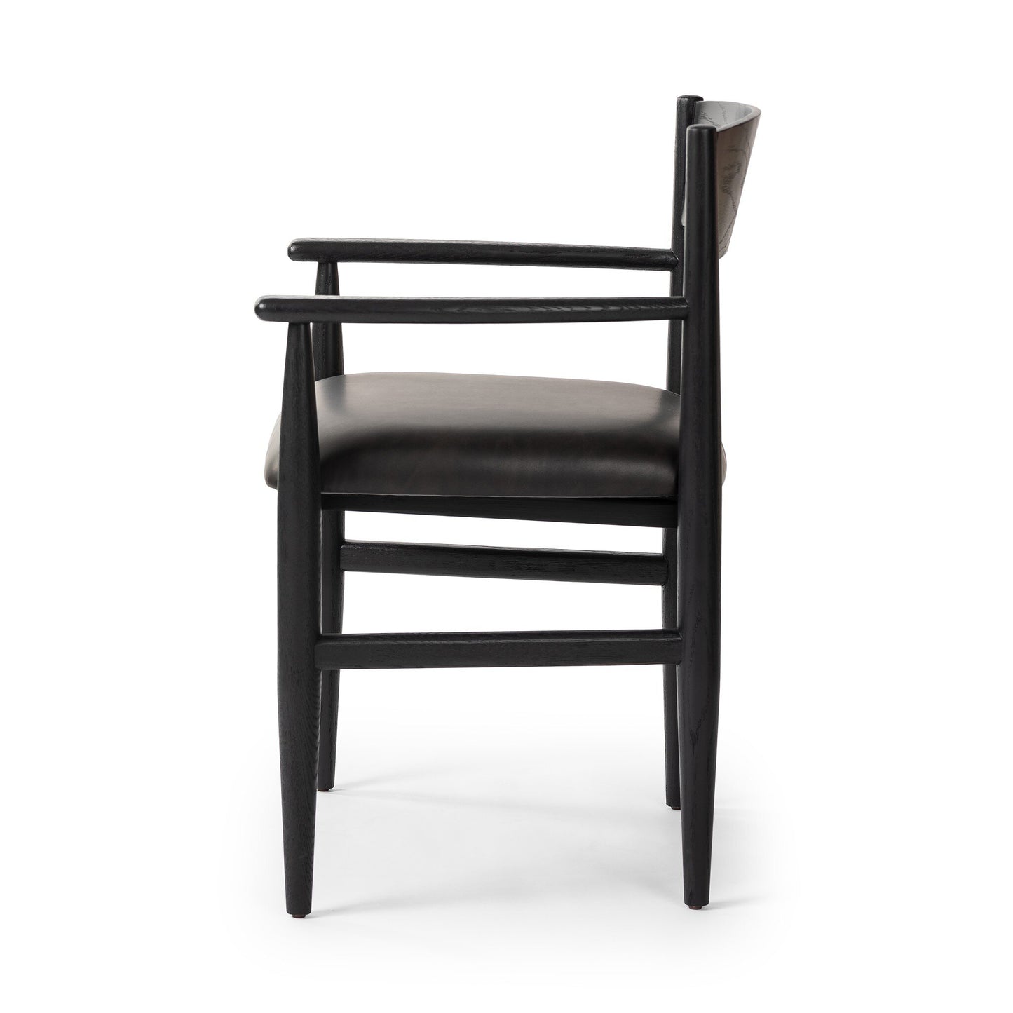 Espresso Leather Armchair Chair