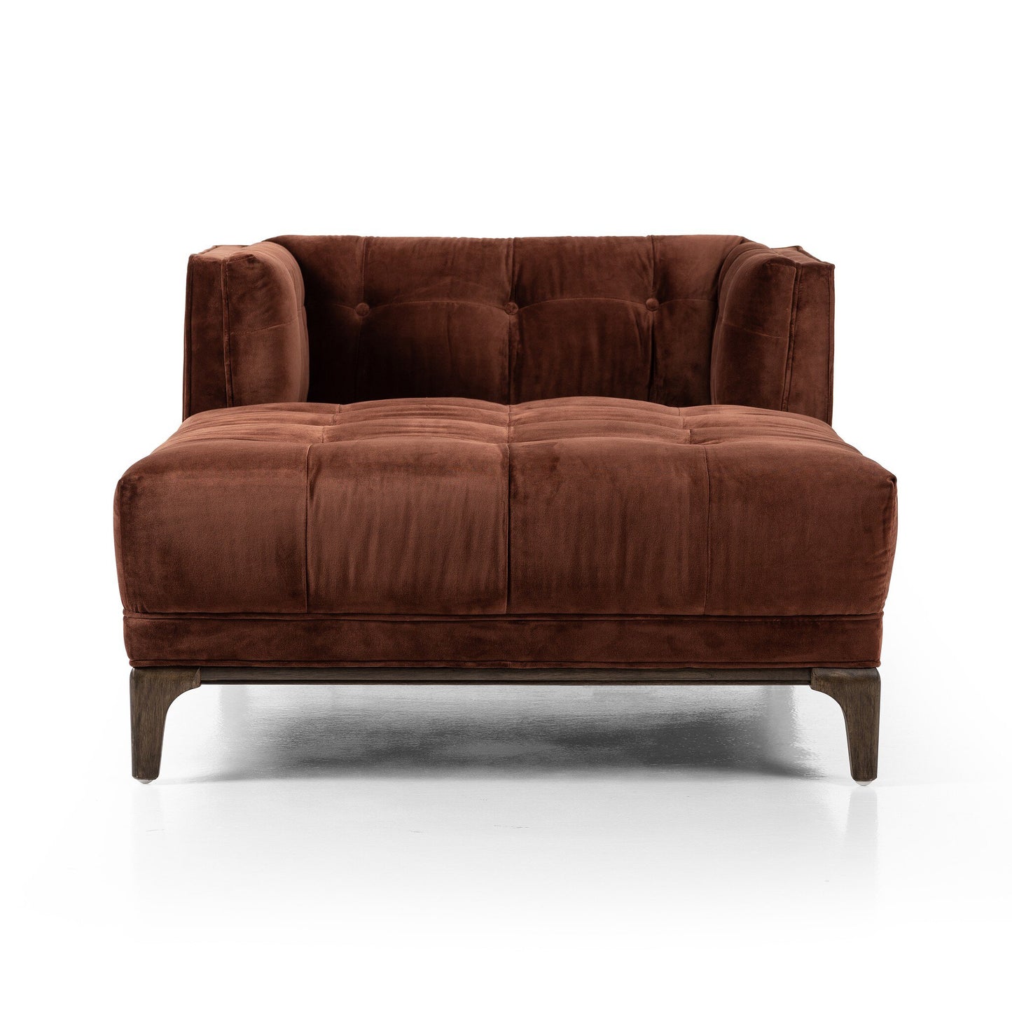 Tufted Velvet Chaise Lounge - Auburn