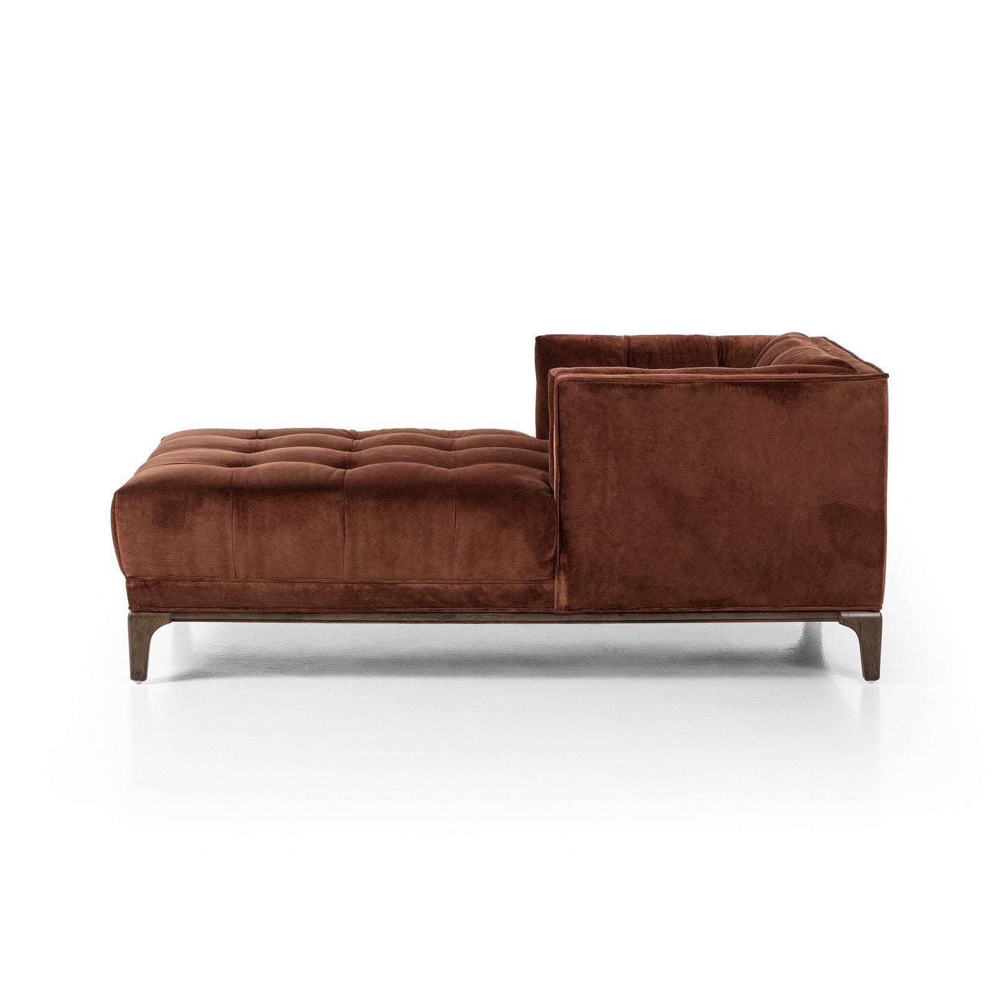 Tufted Velvet Chaise Lounge - Auburn