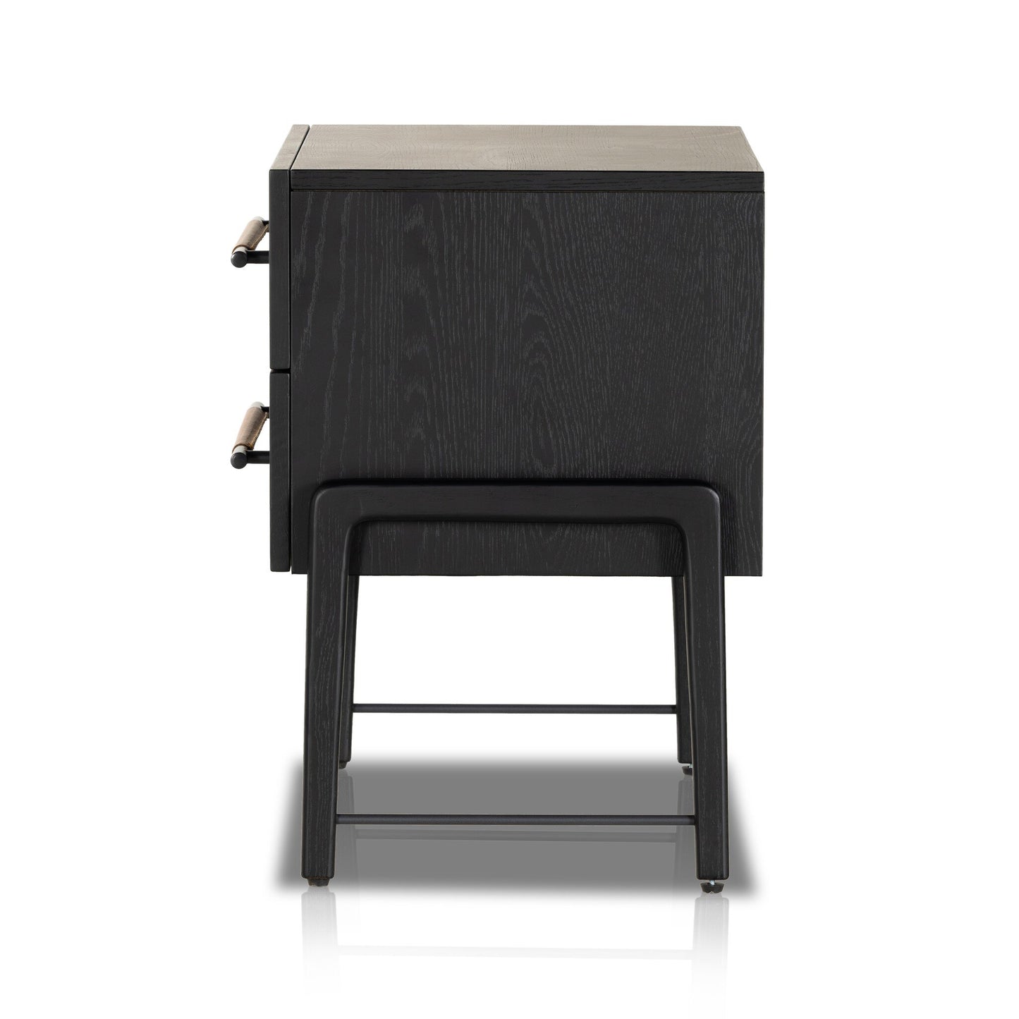 Ebony Oak Nightstand - Black