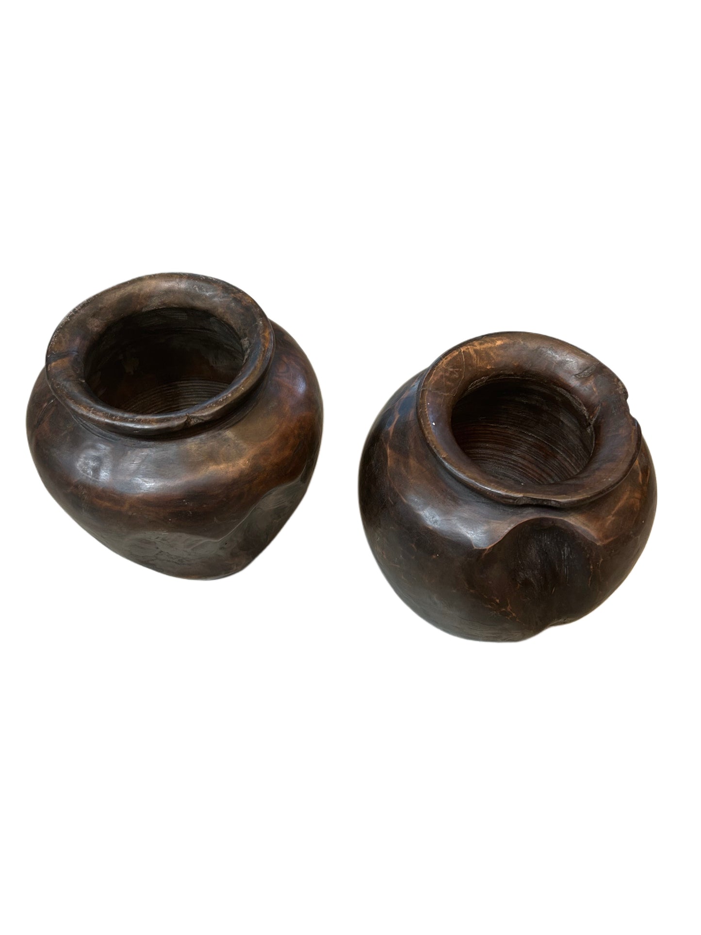 Organic Wood Vase (Set of 2)