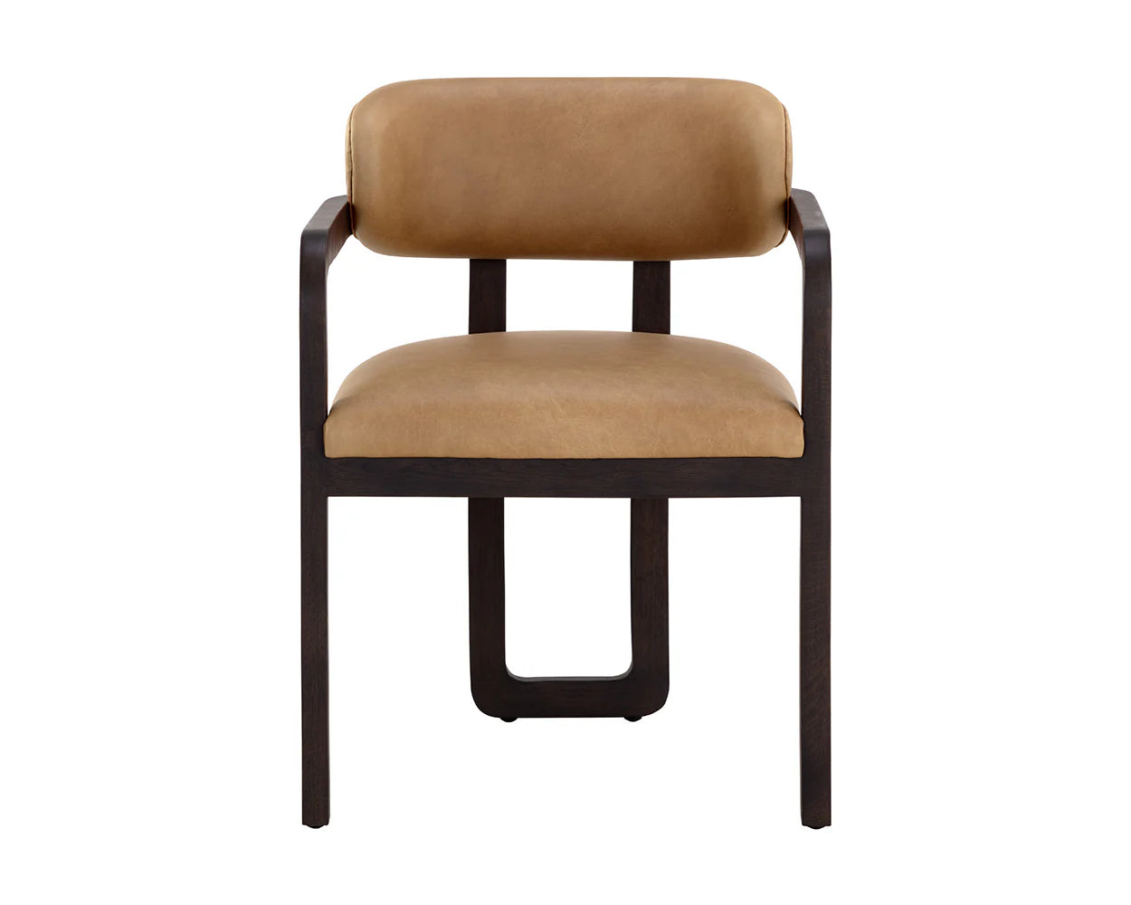 Razor Back Leather Dining Armchair