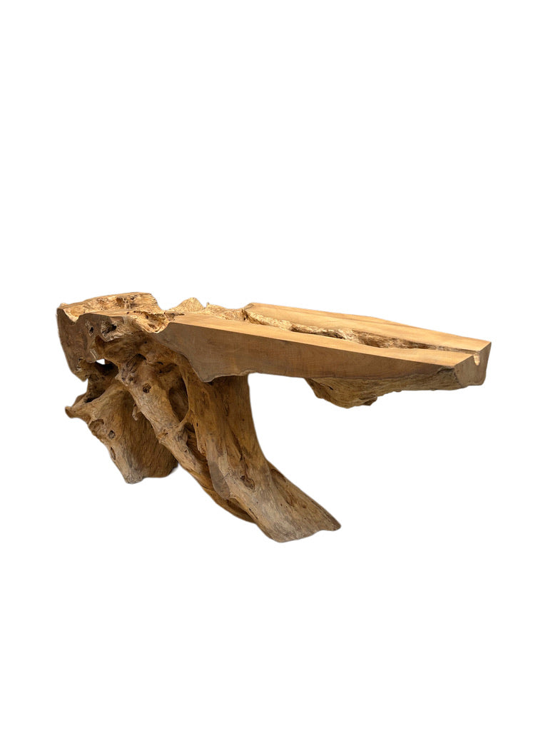 TEAK ROOT CONSOLE TABLE