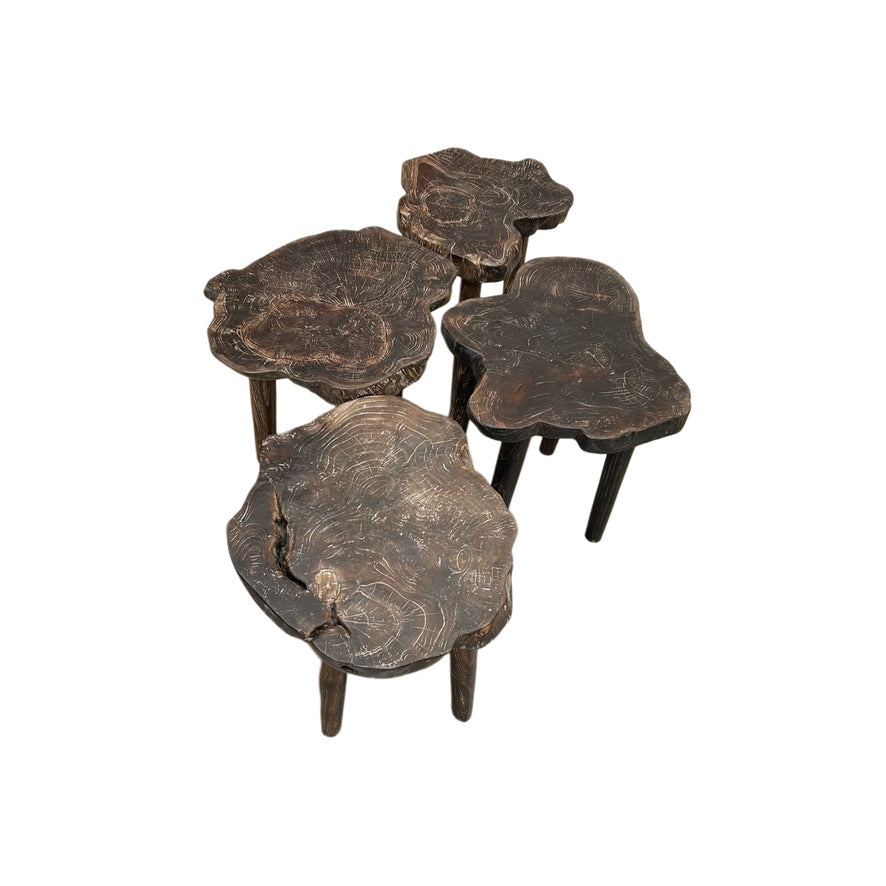 CERUSED ORGANIC TEAK ACCENT TABLE