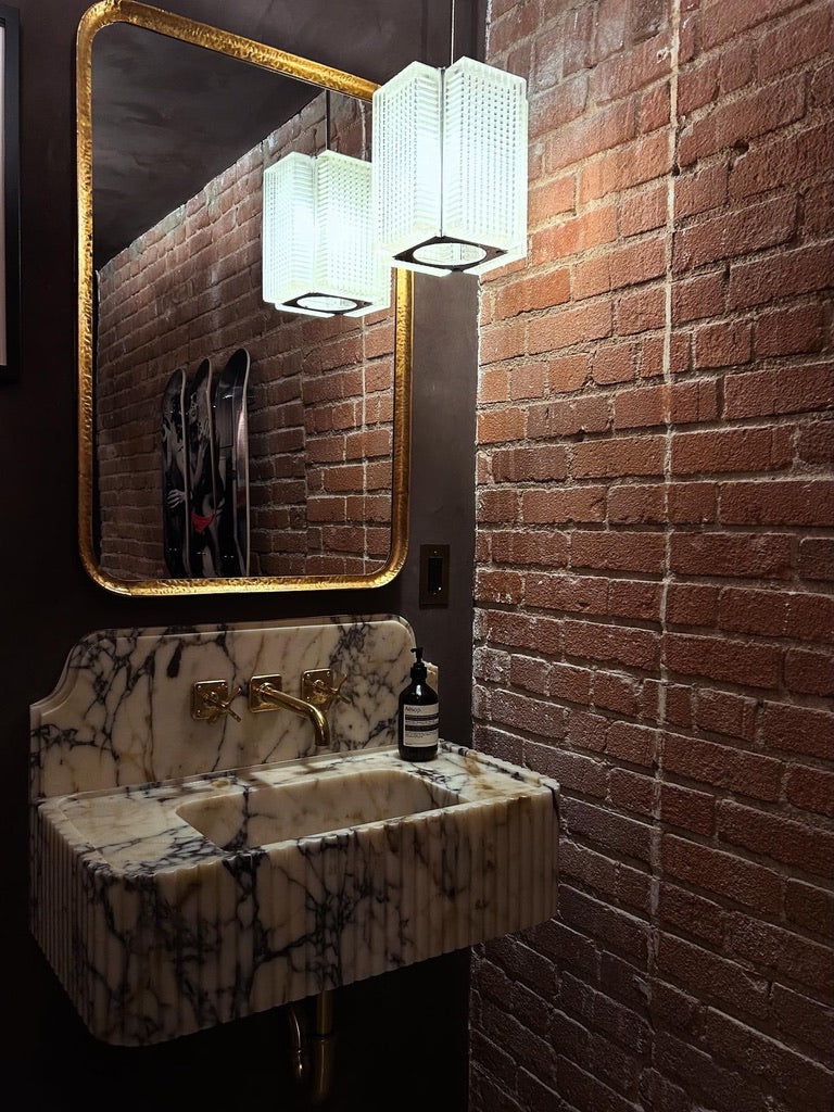 Custom Calacatta Viola Marble Sink