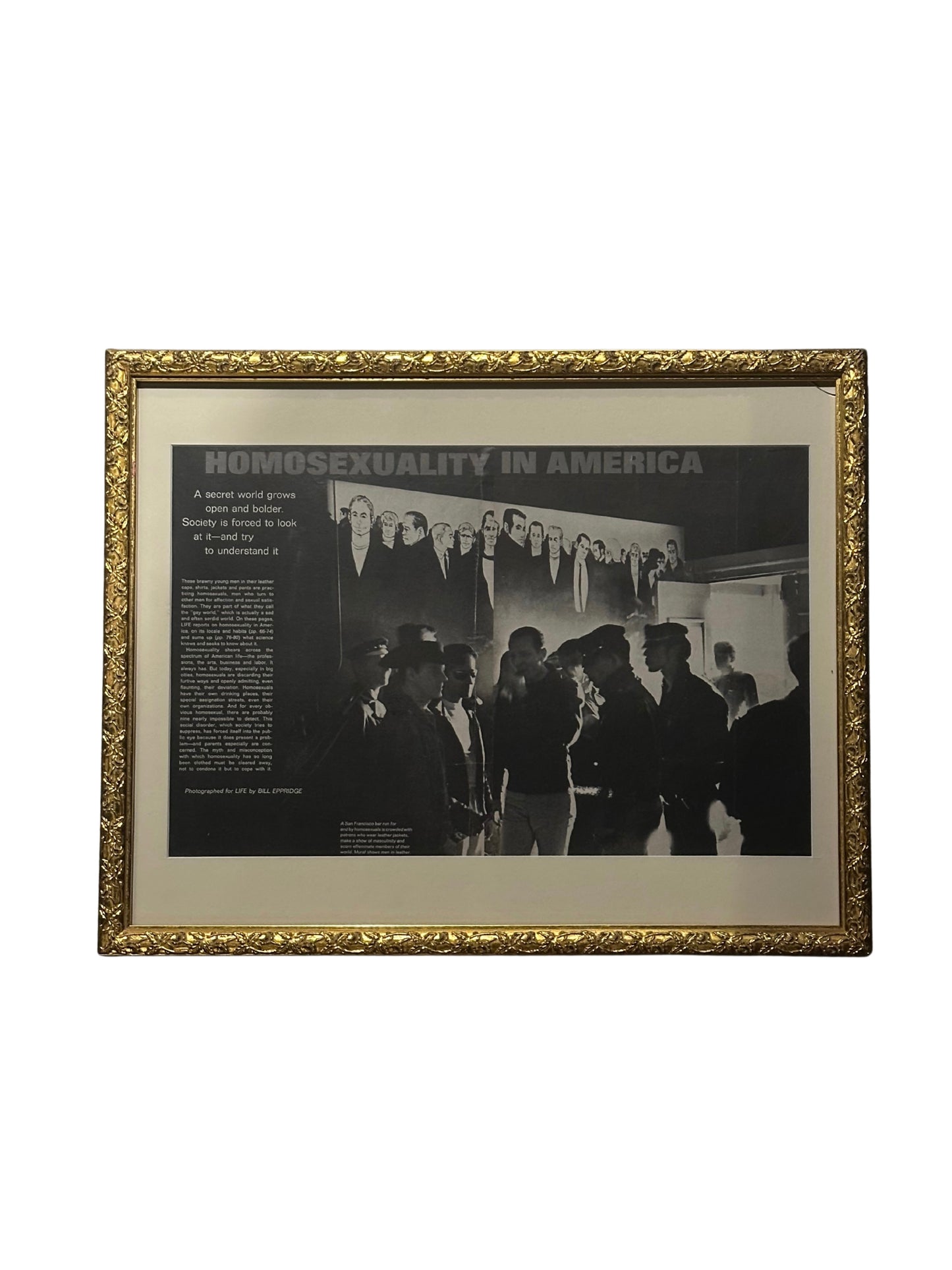 Vintage B&W Magazine Framed