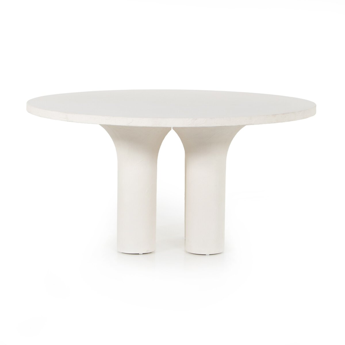 White Concrete Outdoor Round Table
