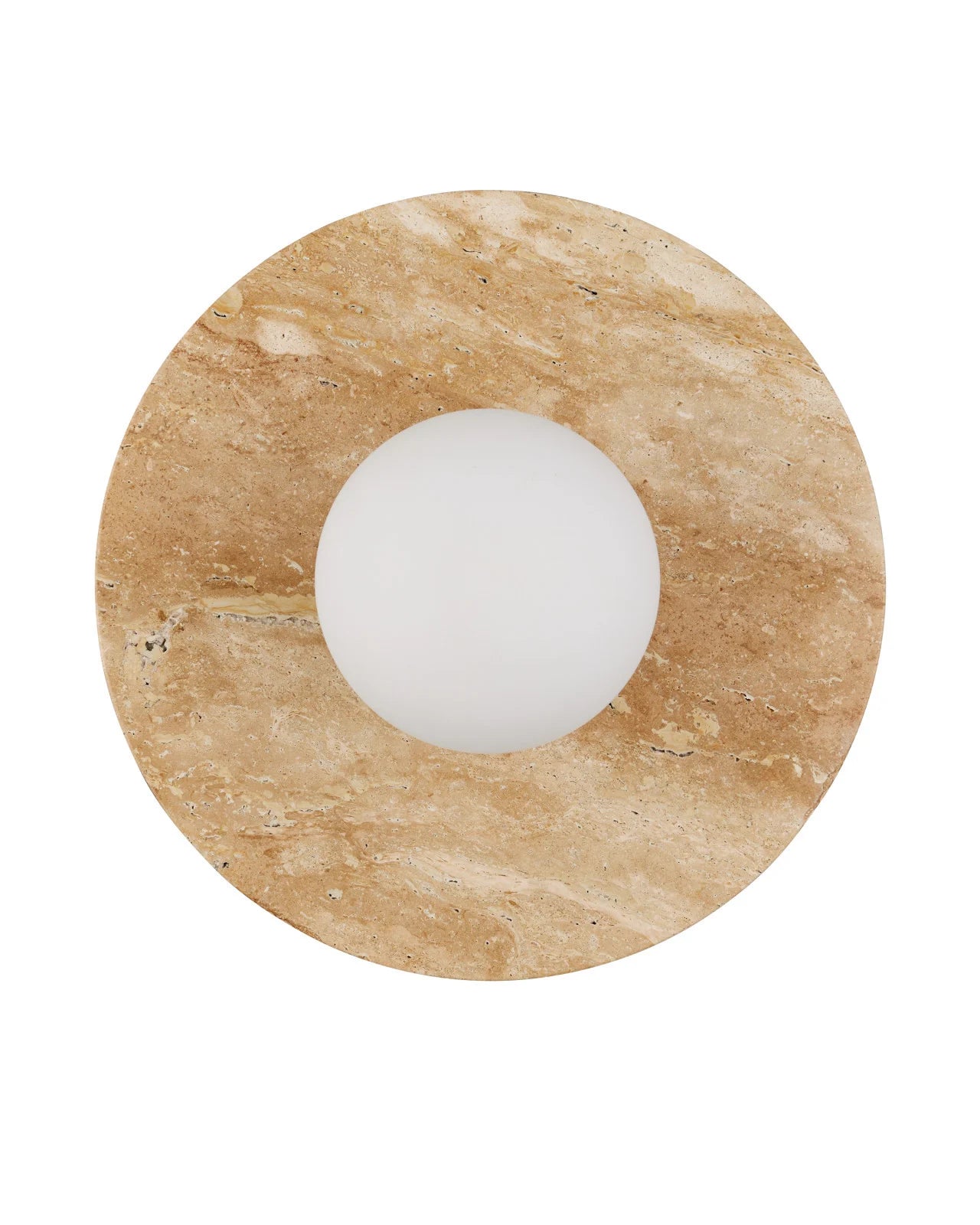 Travertine Globe Wall Sconce