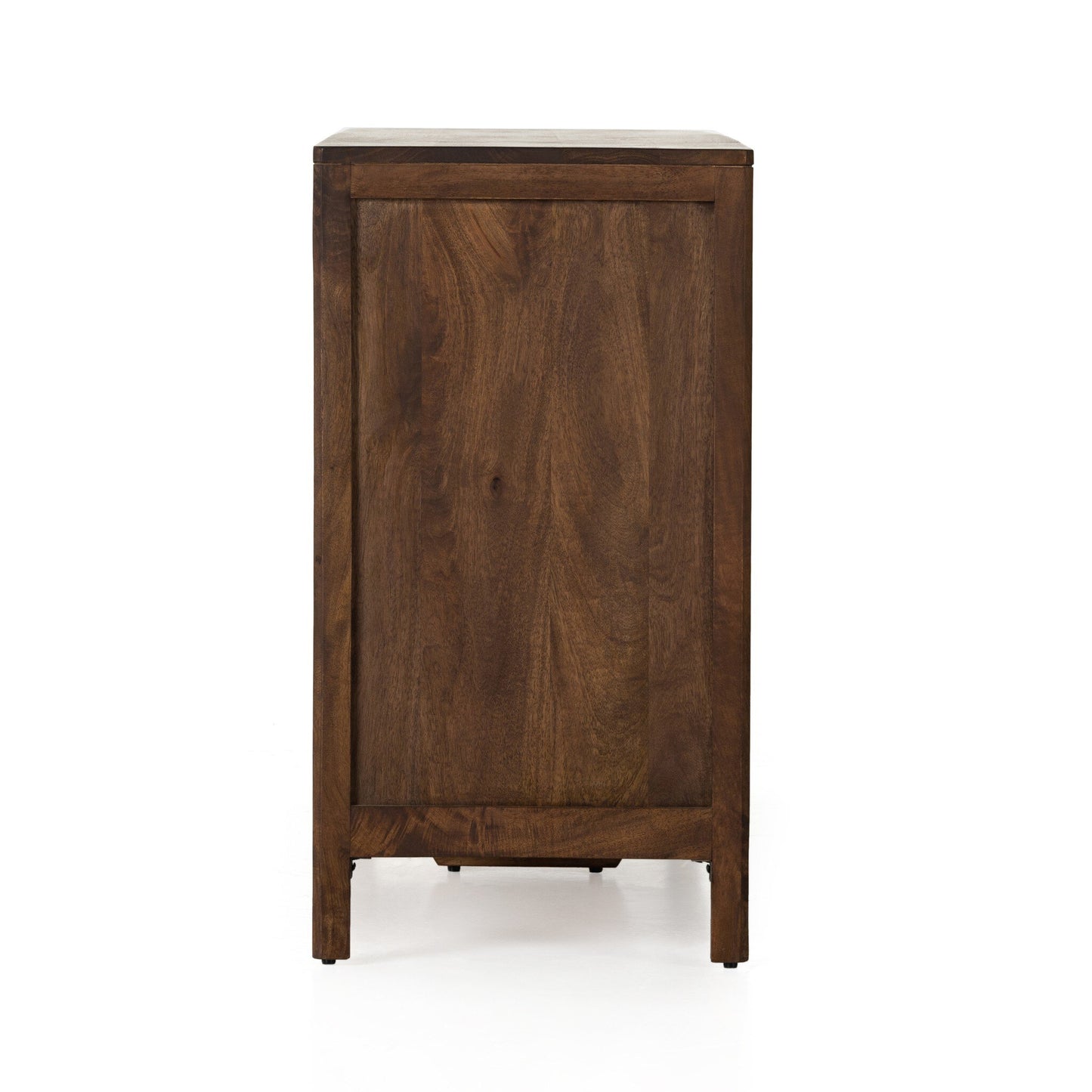 6-Drawer Brown Cane Dresser