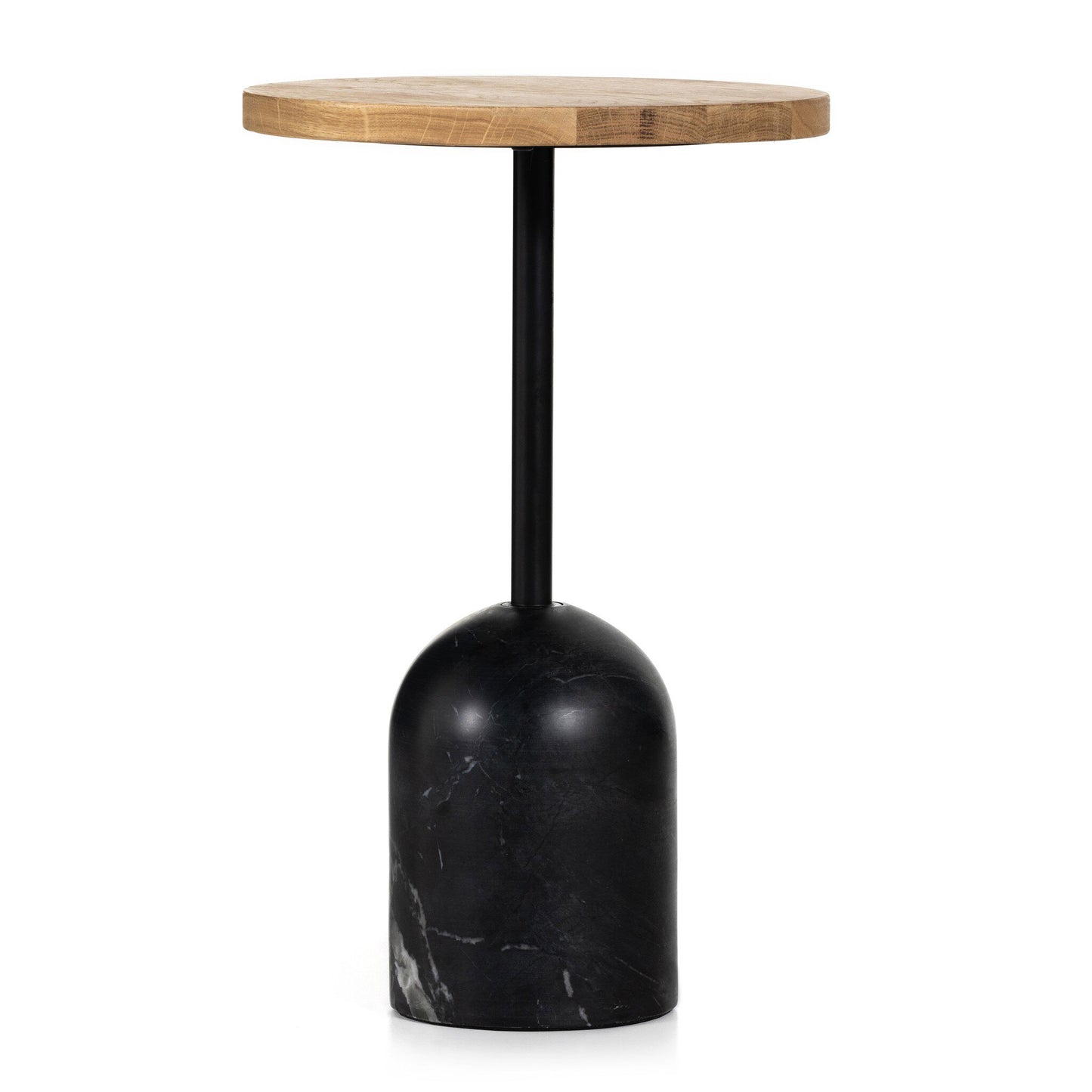 Modern Oak & Marble Accent Table