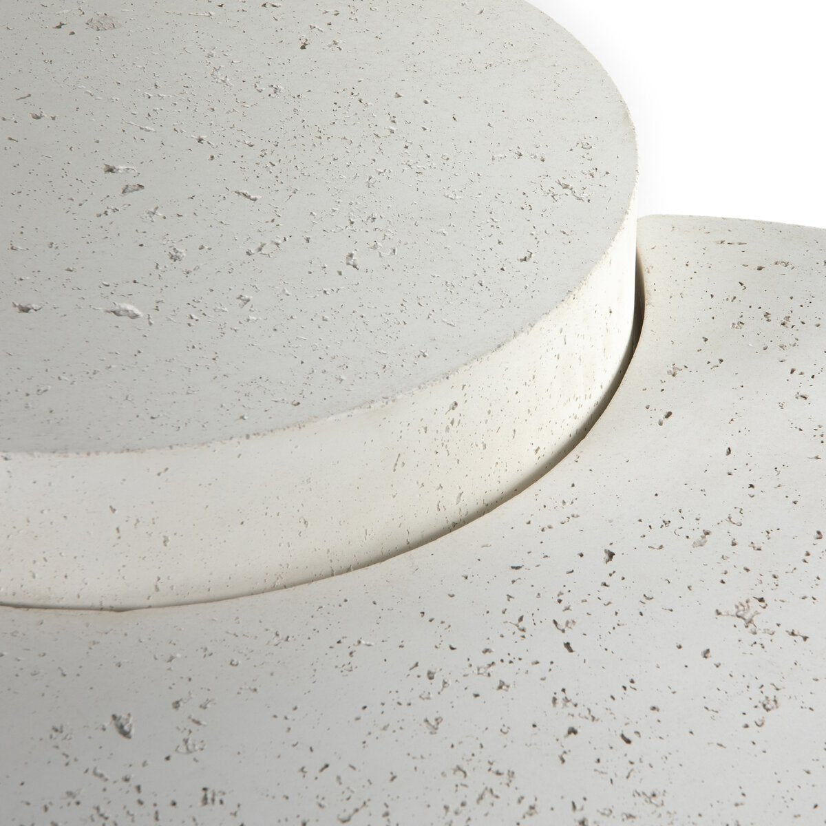 White Concrete Nesting Table