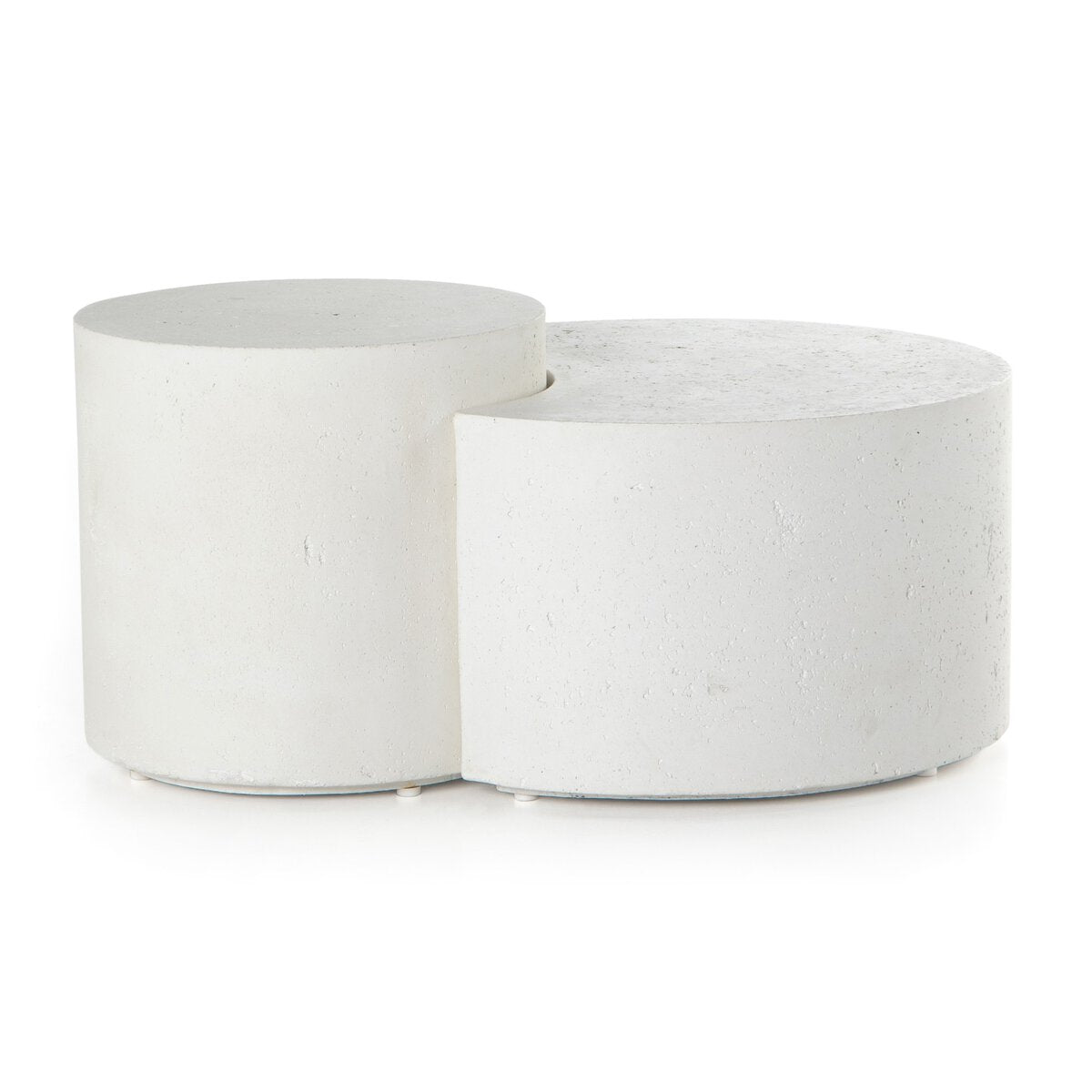White Concrete Nesting Table