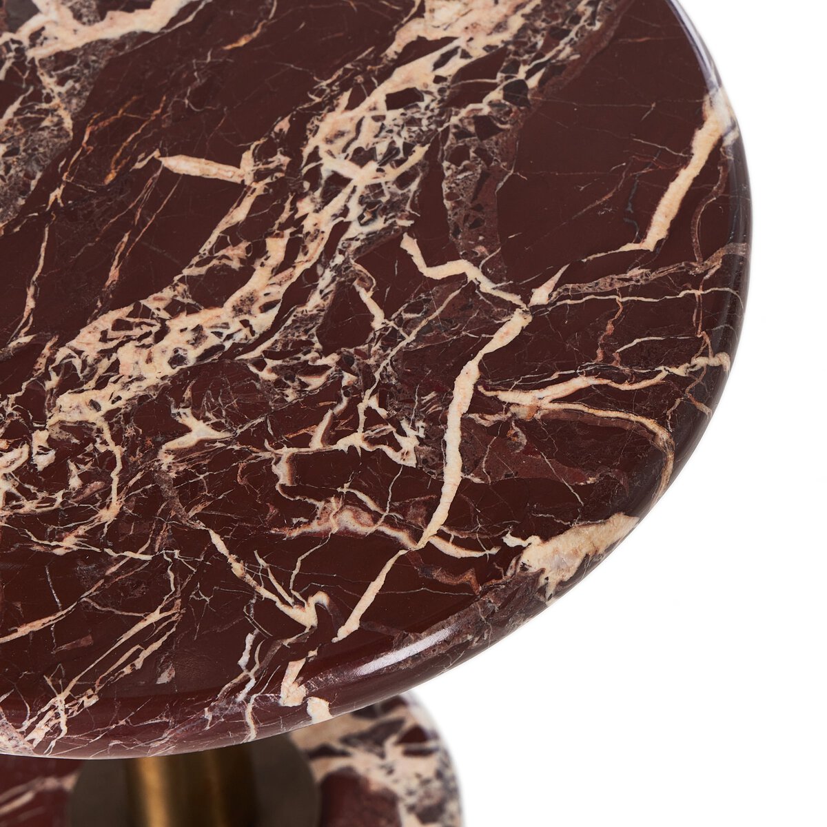 Marble & Brass End Table