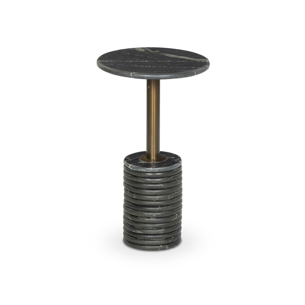 Marble & Brass End Table