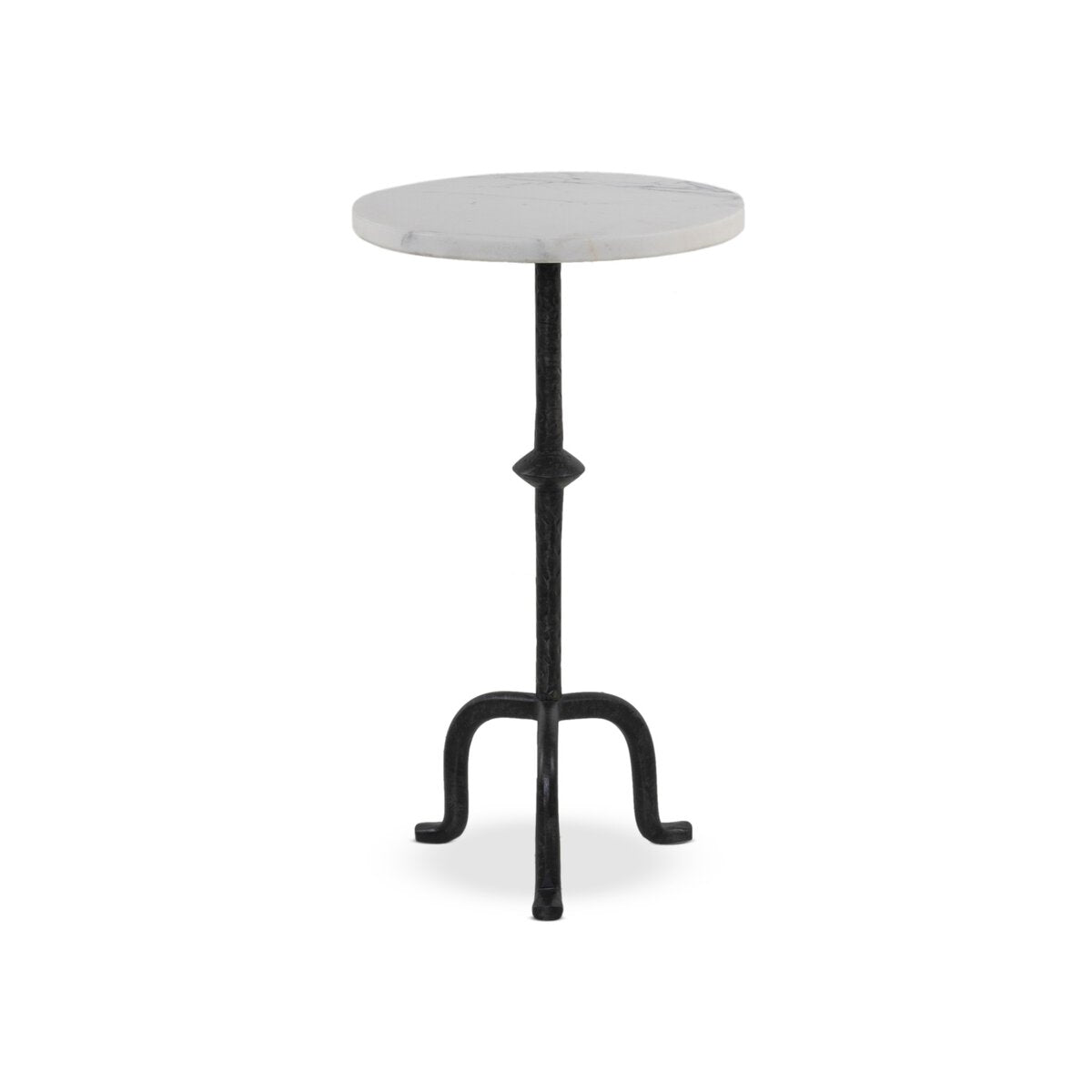 Forged Iron & Marble End Table