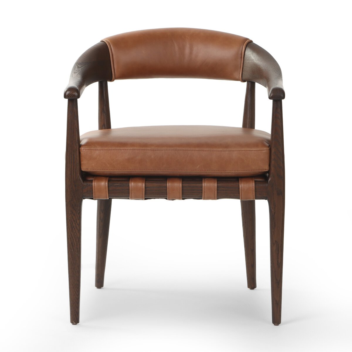 Leather Strap Detail Dining Chair