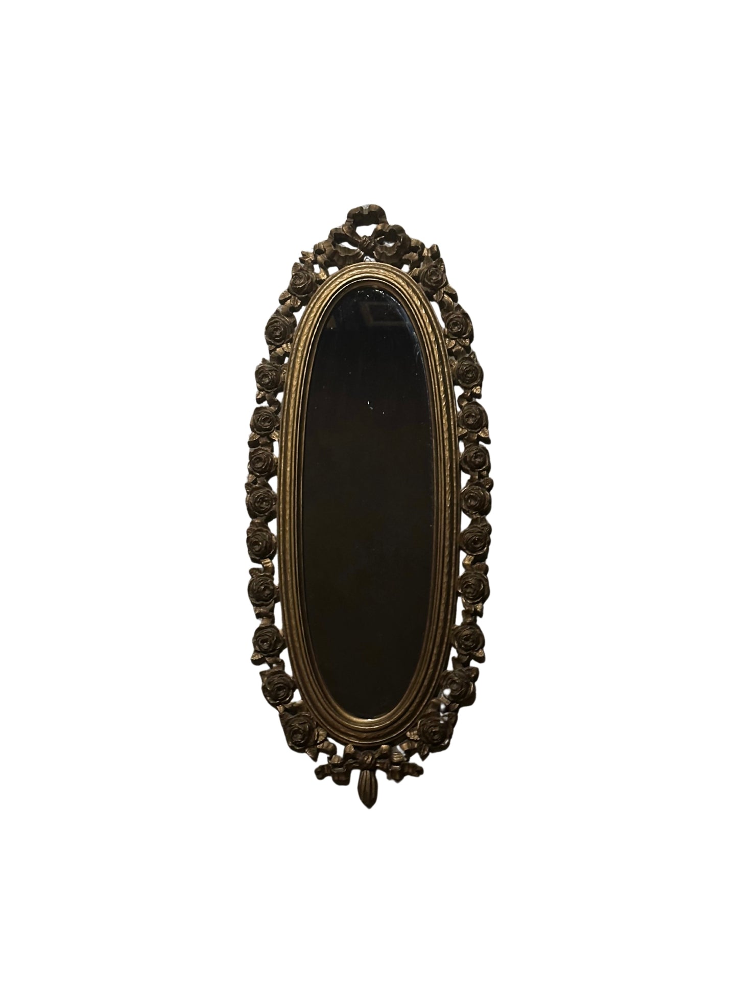 Oval Vintage Brass Mirror