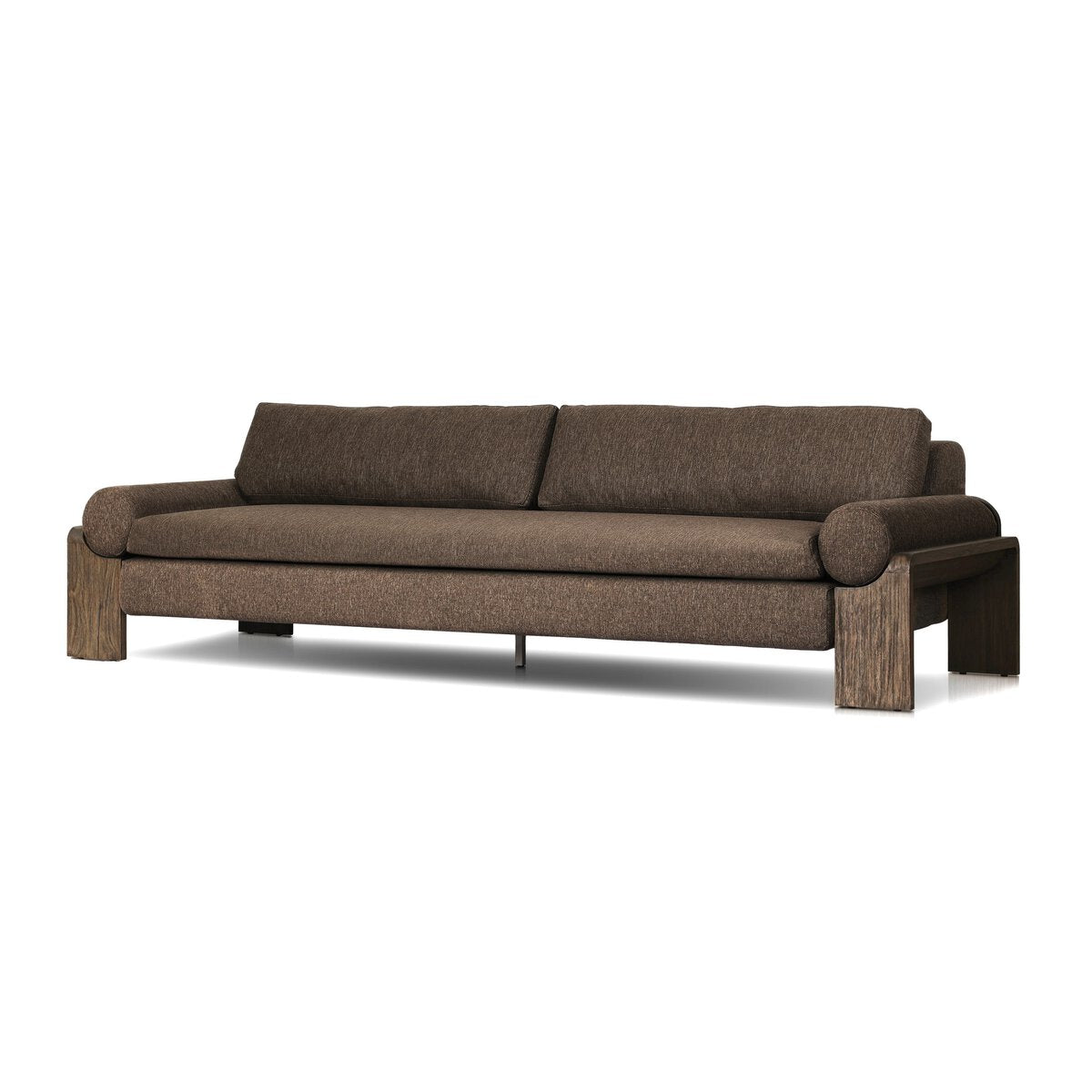 Heavy Wood Upholstered Outdoor Sofa