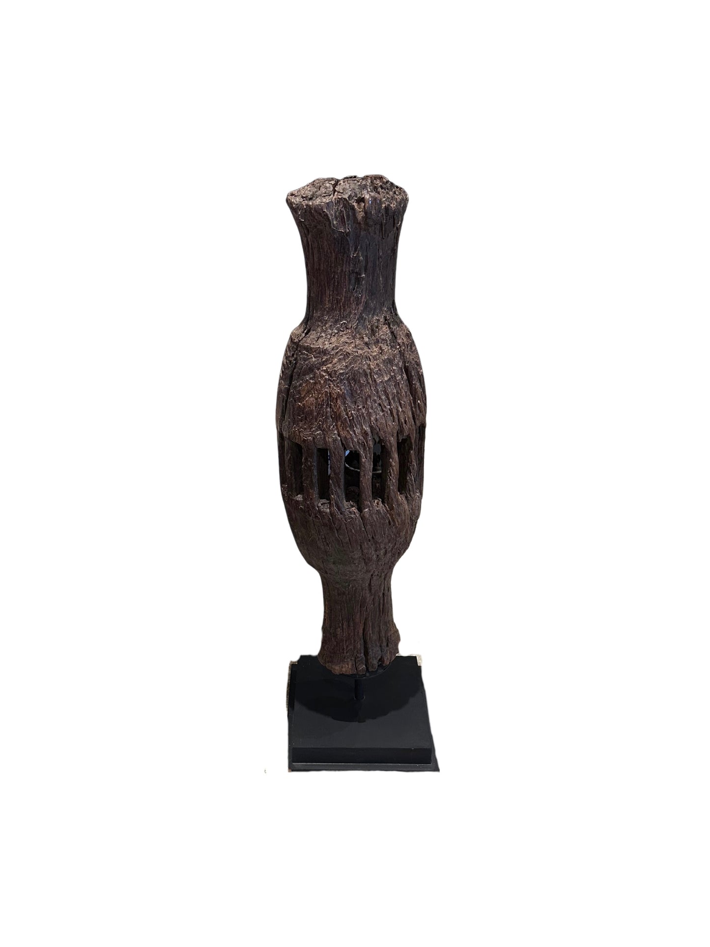 An Antique Wood Totem with Stand.