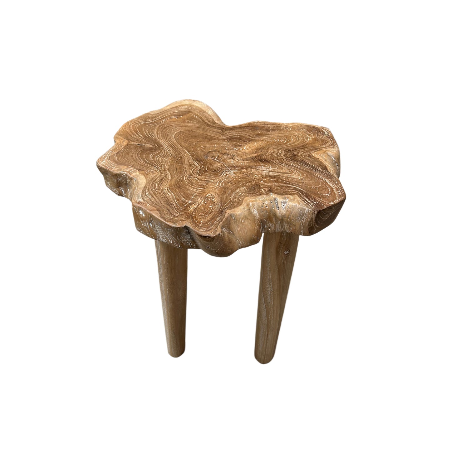 CERUSED ORGANIC TEAK ACCENT TABLE
