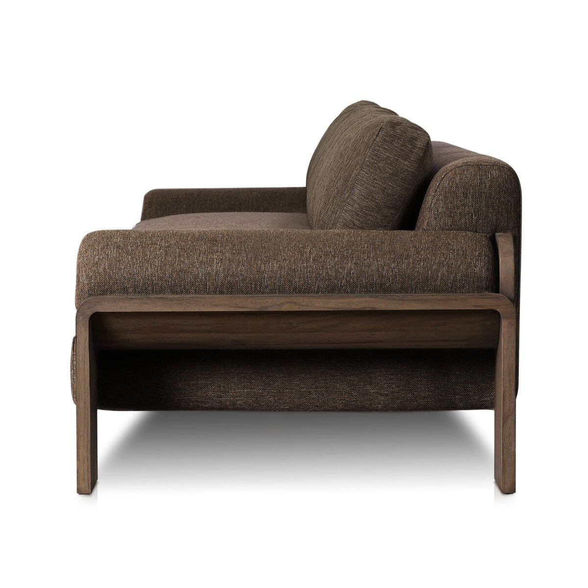 Heavy Wood Upholstered Outdoor Sofa