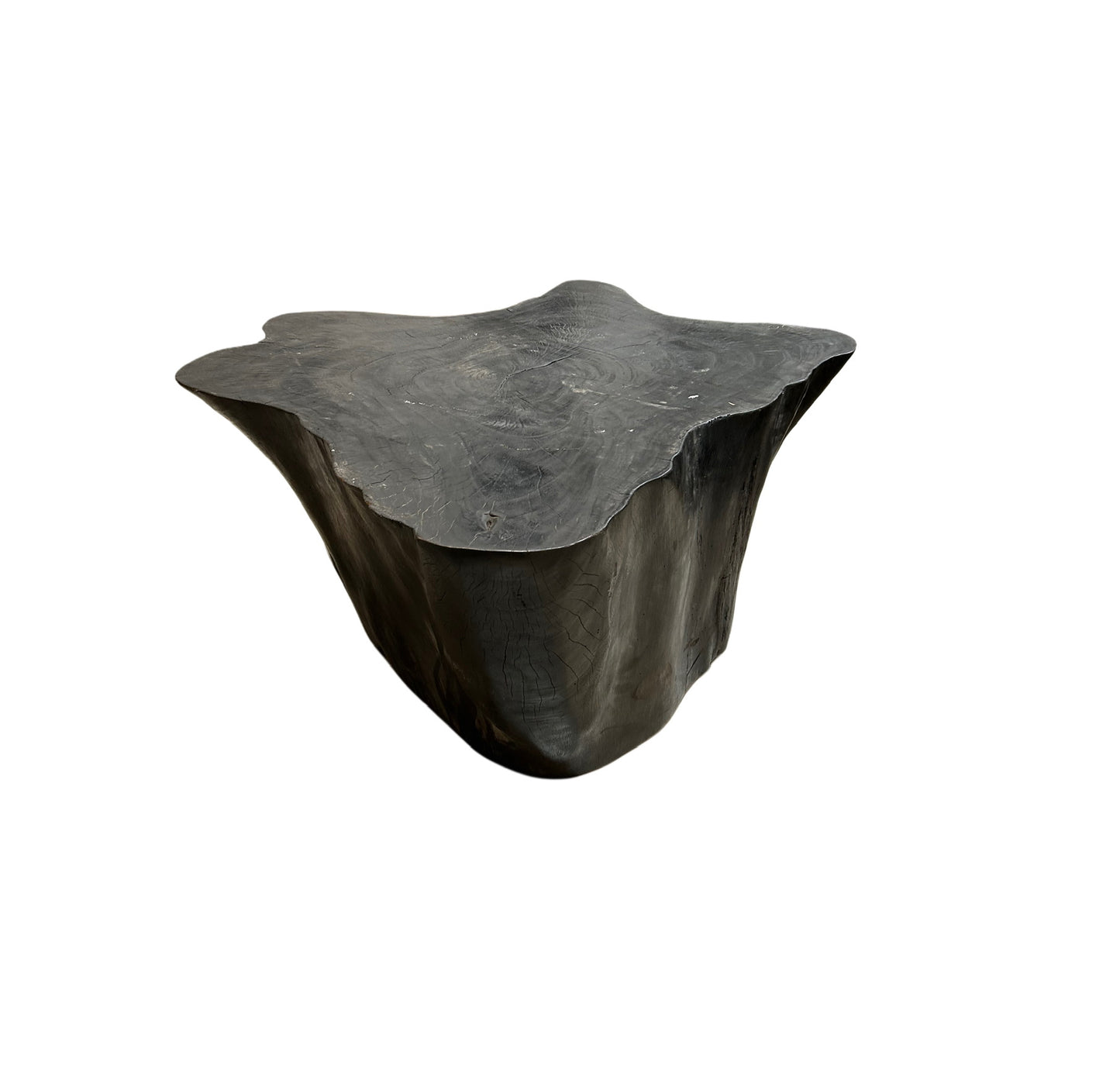 EBONIZED ORGANIC ACACIA STUMP COFFEE TABLE