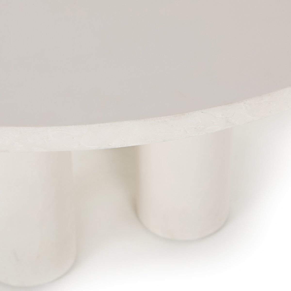 White Concrete Outdoor Round Table