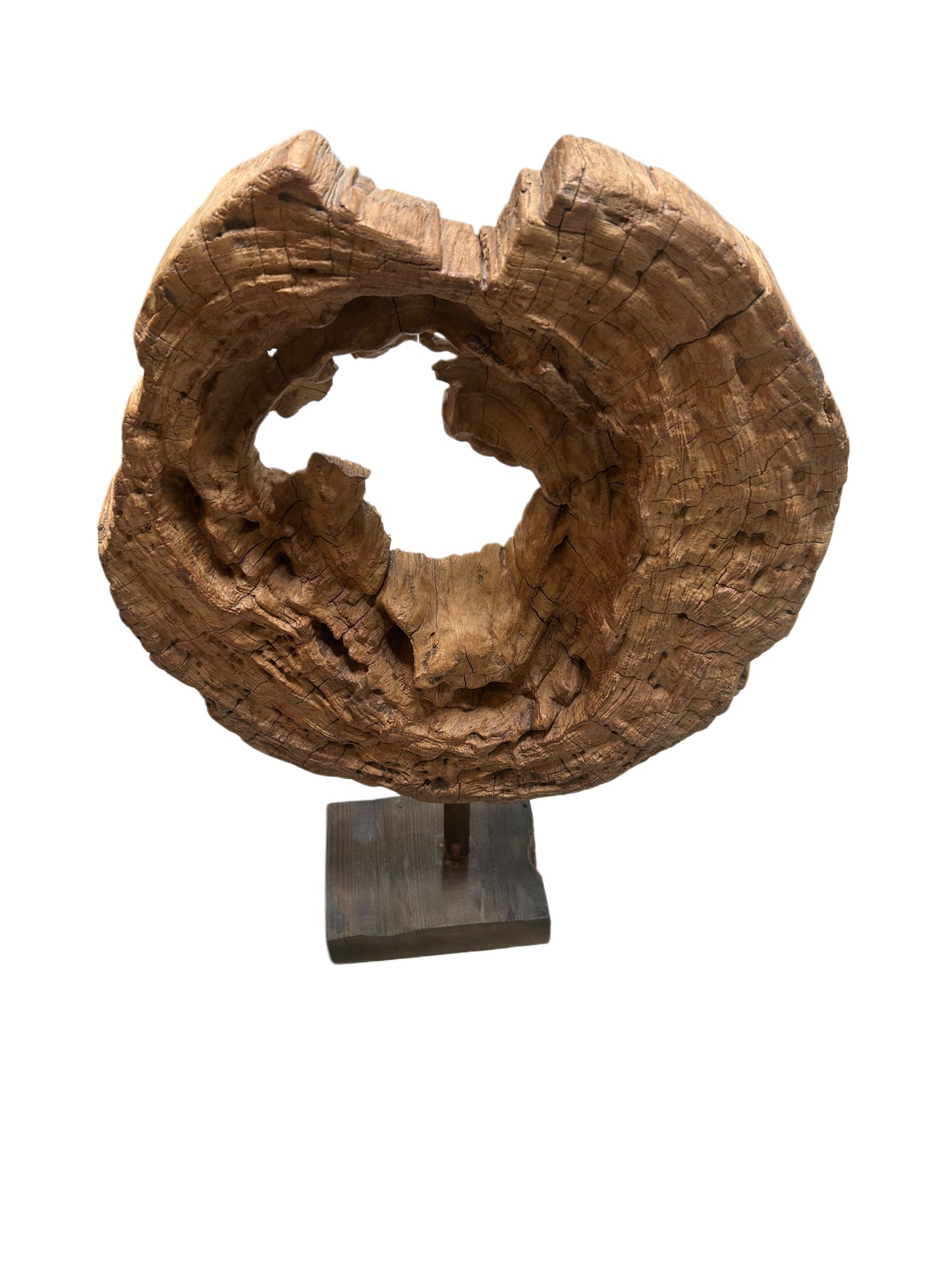 Round Wood Slice on Stand - Large