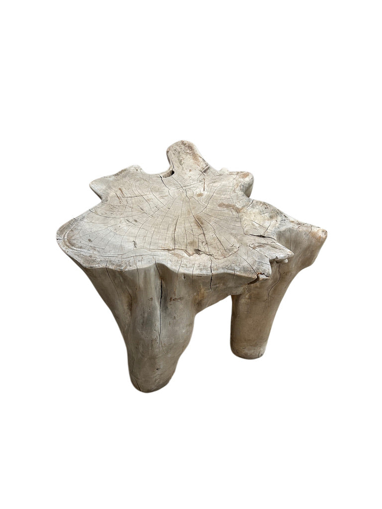WEATHERED TEAK ROOT SIDE TABLE