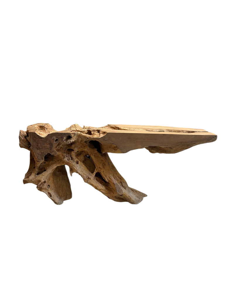 TEAK ROOT CONSOLE TABLE