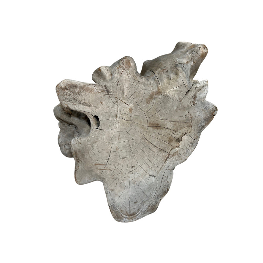 WEATHERED TEAK ROOT SIDE TABLE
