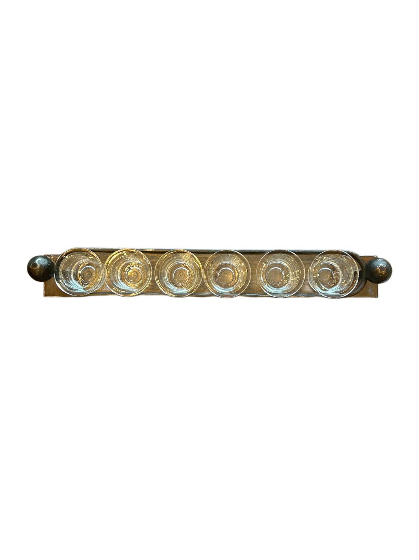 Vintage Iron & Glass Tea Light Holder
