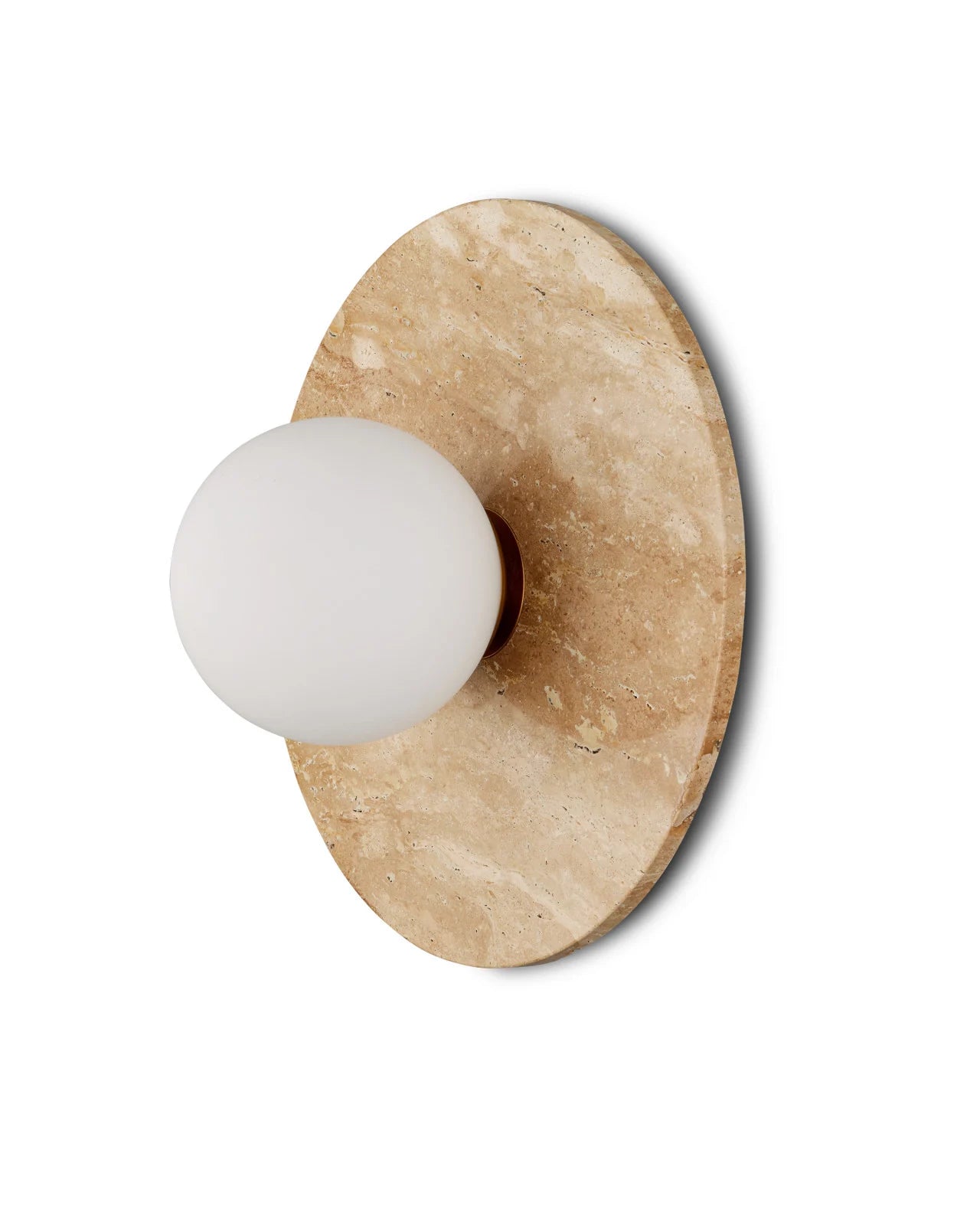Travertine Globe Wall Sconce