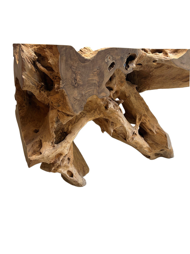 TEAK ROOT CONSOLE TABLE