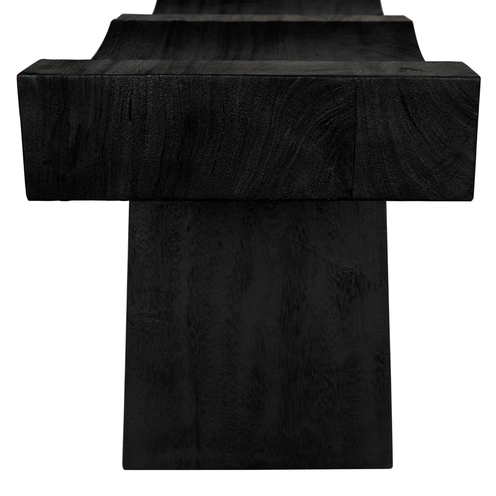 Burnt Black Finish Bench