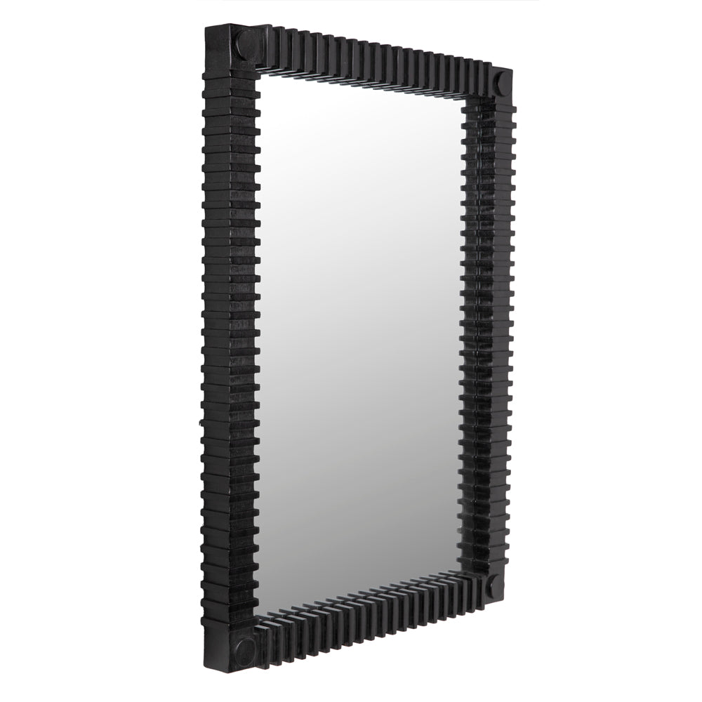 Charcoal Black Mindi Mirror