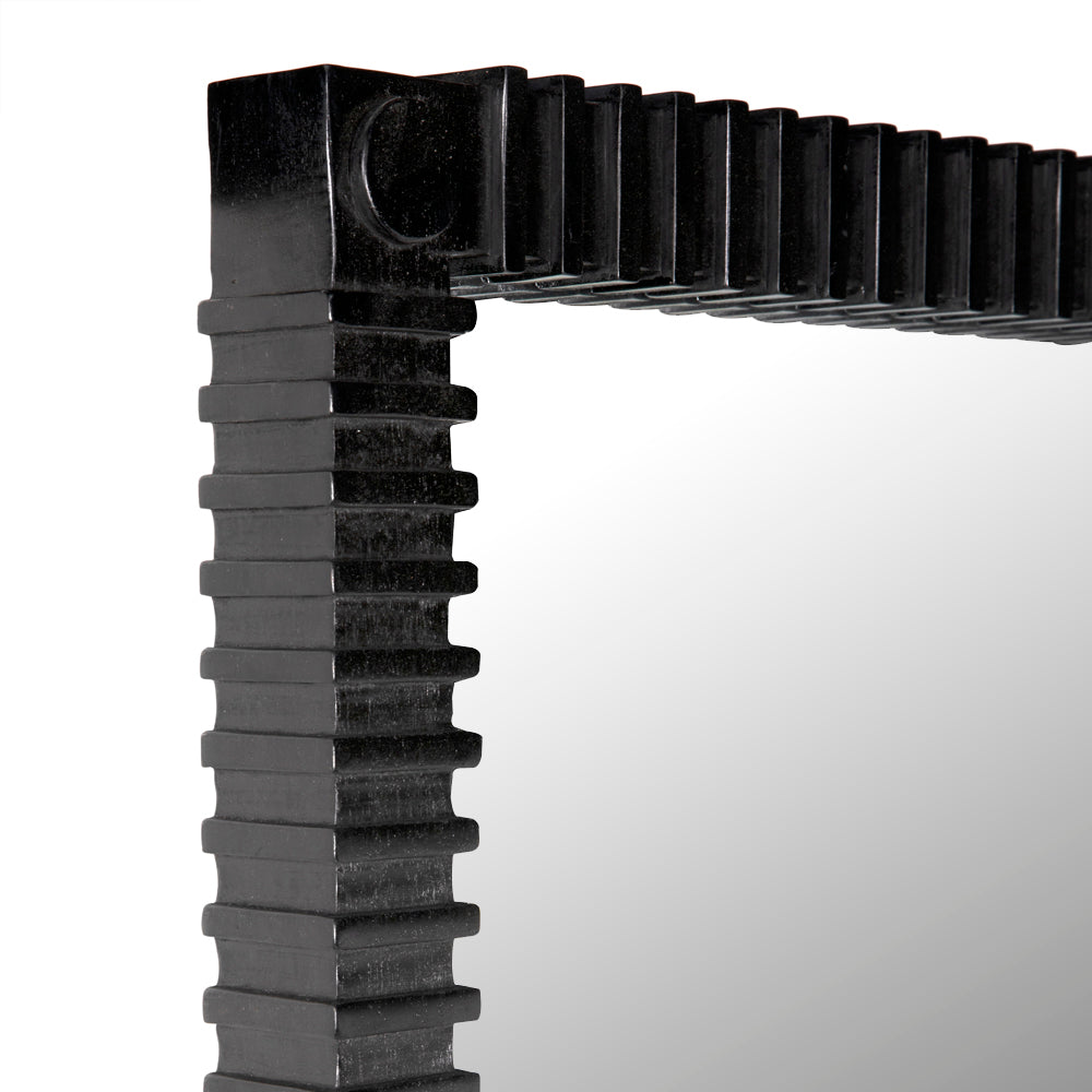 Charcoal Black Mindi Mirror