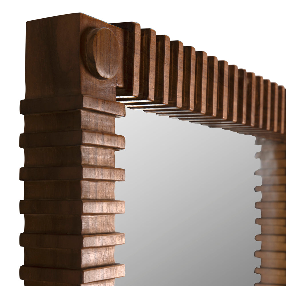 Teak Rectangular Mirror