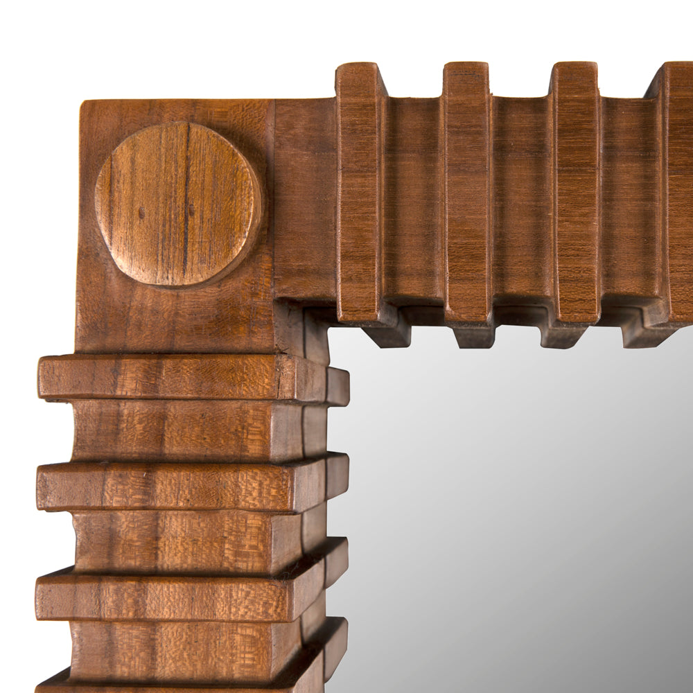 Teak Rectangular Mirror