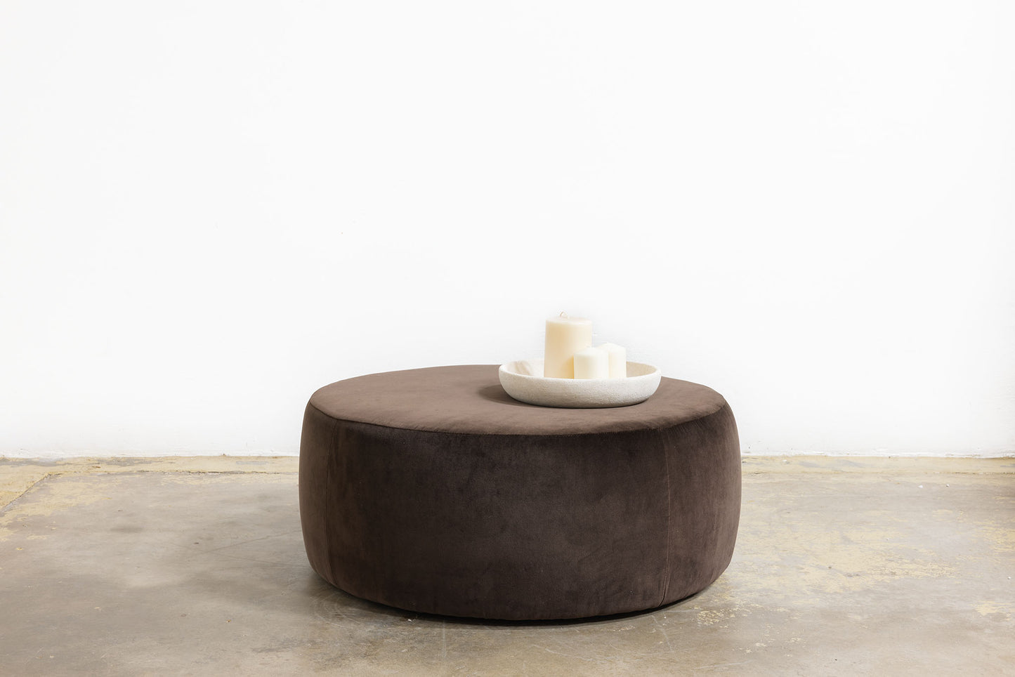 Espresso Velvet Coffee Ottoman