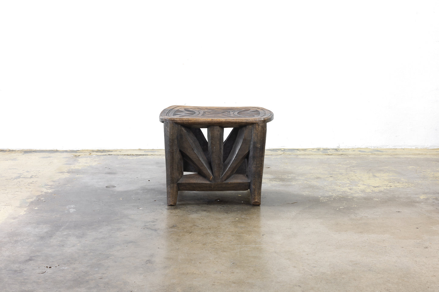 Etched African End Table