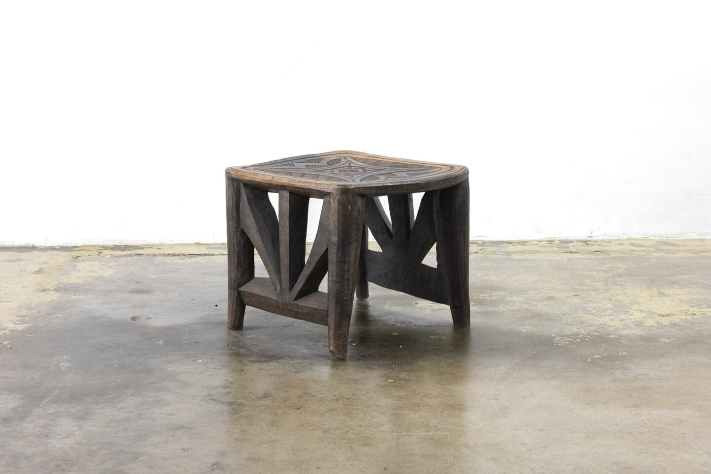 Etched African End Table